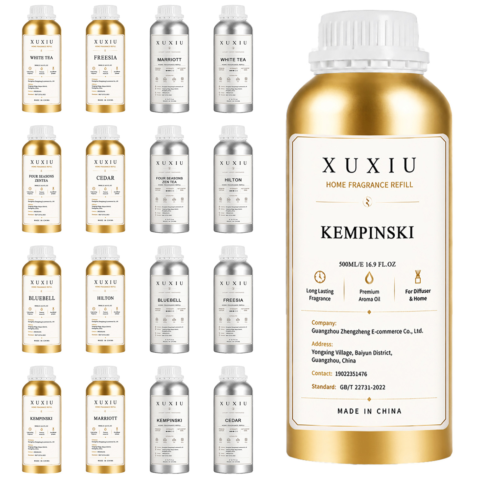 Home Fragrance Long Lasting - 500 ml długotrwałego, bezpłomieniowego olejku eterycznego