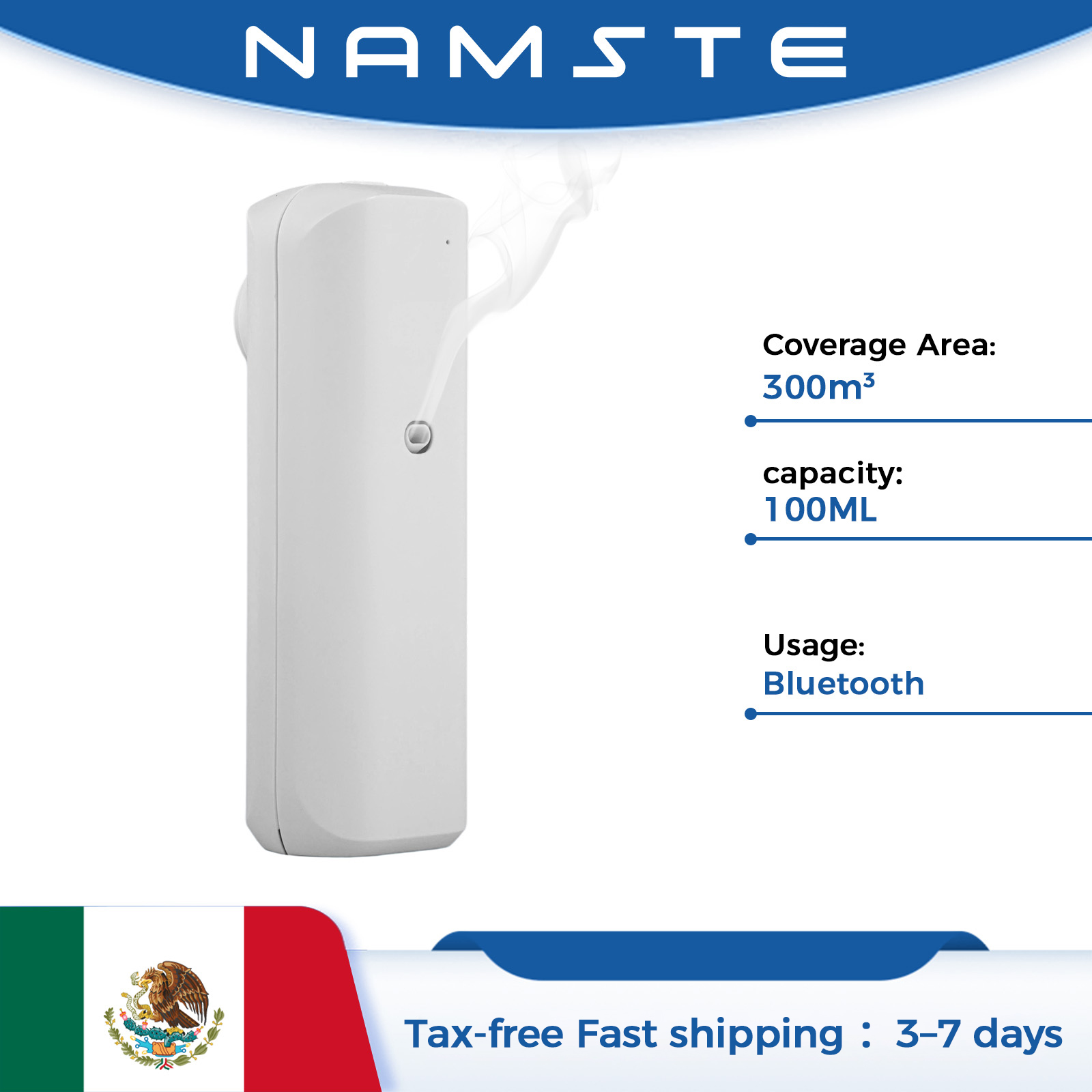 Home Fragrance Diffuser Oil - NAMSTE Aromatyczny Dyfuzor Olejków Eterycznych Bluetooth,