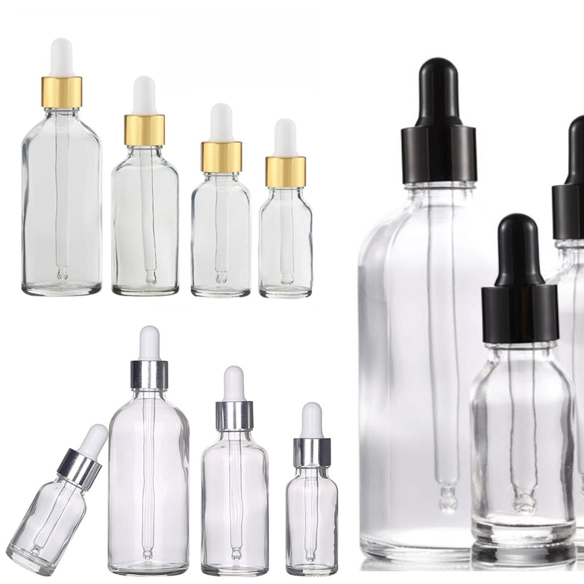 Home Fragrance Jar - 5/10/15/30/50/0ml przezroczysta szklana butelka z zakraplaczem