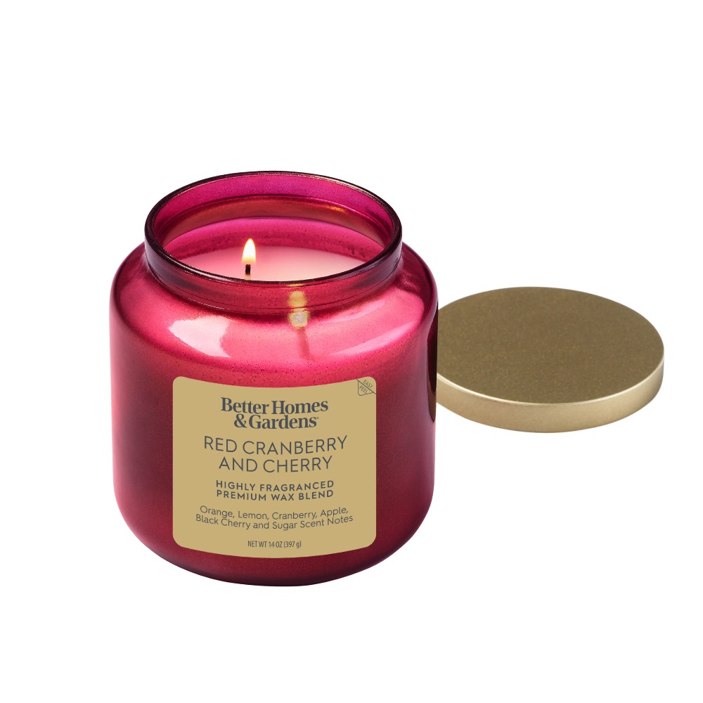 Home Fragrance Jar - Czerwona świeca w szklanym słoiku ze
